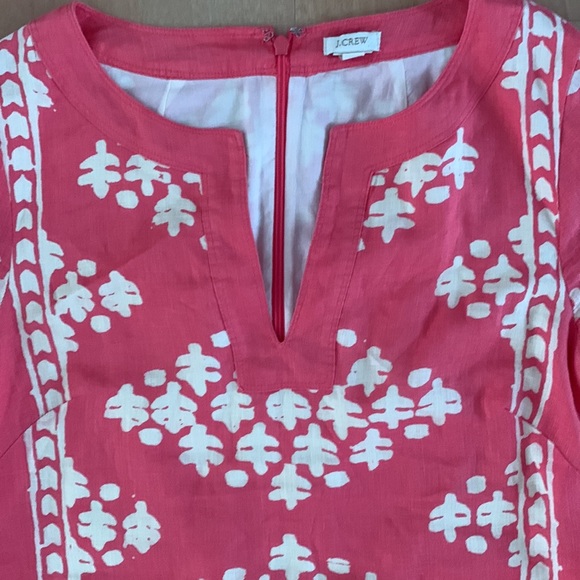J. Crew Linen Pink Dress Size 2 - Picture 2 of 5